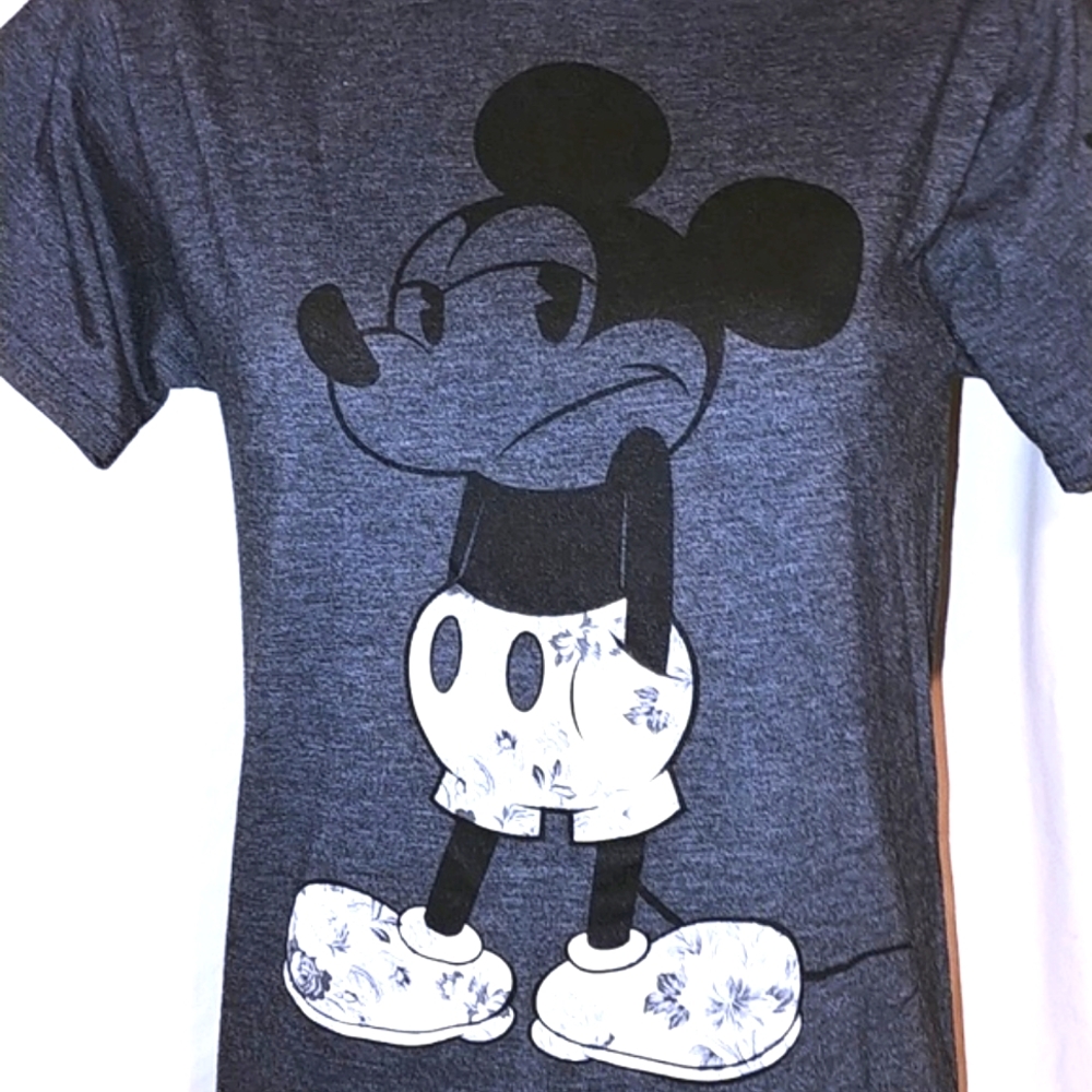 Classic Disney Mickey in flowers.